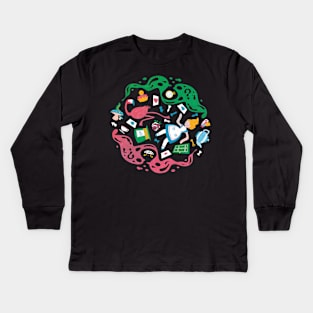 Spiraling Wonderland Kids Long Sleeve T-Shirt